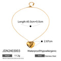 Heart Pendant Stainless Steel Necklace in Gold-Tone with Chain Detail with a pendant design profile
