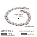 18K Gold-Plated Cubic Zirconia Stainless Steel Bracelet — jewelry construction