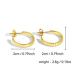 925Hypoallergenic Silver Needle Earrings Exaggerated Metal Round Hoop Earrings Gear Small Chanel Style Simple Hoop Earrings