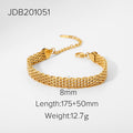 Gold-Plated Stainless Steel Cuban Link Bracelet with Linked Detail — jewelry construction