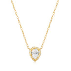 S925 Sterling Silver Water Drop Collarbone Necklace With Zircon