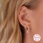 S925Pure Silver Bohemian Tassel Eye Piercing Jewelry Threaded Earrings Ear Bone Studs Ear Accessories for Women