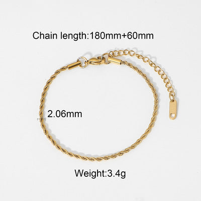Zircon Bracelet18K Gold Stainless Steel Bracelet Women's Ring Women's Non-Fading