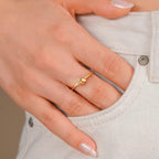 CYR0603 New Little Bee Ring Fresh Style Gold-Plated for Women