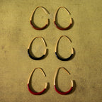 Stainless Steel Oil Drip Water Drop C Hoop Earrings Jewelry Accessories