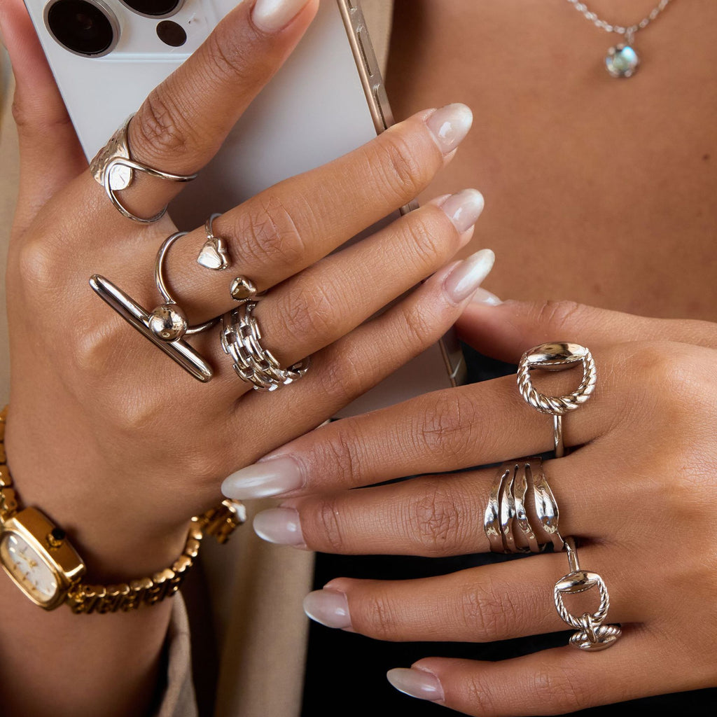 Steel Color Ring Non-Fading Jewelry Stainless Steel Accessories rings