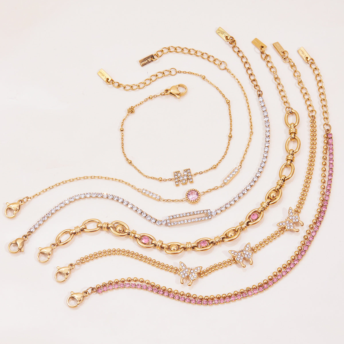 Stainless Steel Zircon Bracelet Women's Jewelry Non-Fading Jewelry