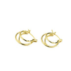 Minimalist Geometric Multi-Hoop Earrings Brass Electroplated Plain Hoop Earrings Fashion Women
