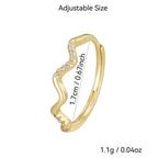 SR0033 S925Silver Wave Micro Pave Zirconia Ring Design Sense