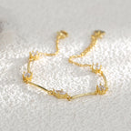 B0079 Brass Gold Plated Zircon Women's Jewelry Gentle and Exquisite Design