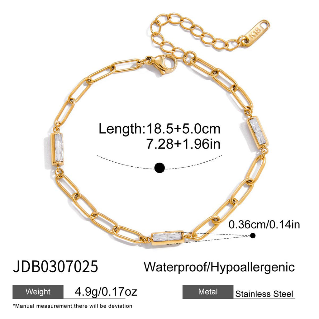 Zircon Bracelet Stainless Steel Jewelry Girls Jewelry