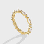 R0259 Hot Selling Fashion Geometric Horse Eye Zircon Ring for Women Direct from Manufacturer