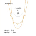 18K Gold-Plated Stainless Steel Layered Necklace with Tassel Detail — jewelry construction
