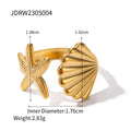 Stainless Steel Ring in Gold-Plated — Easy-Layering Style — product styling — jewelry finish and design detail