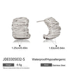 Geometric Earrings Classic Studs Stainless Steel Jewelry for Women Non-Fading Ear Accessories