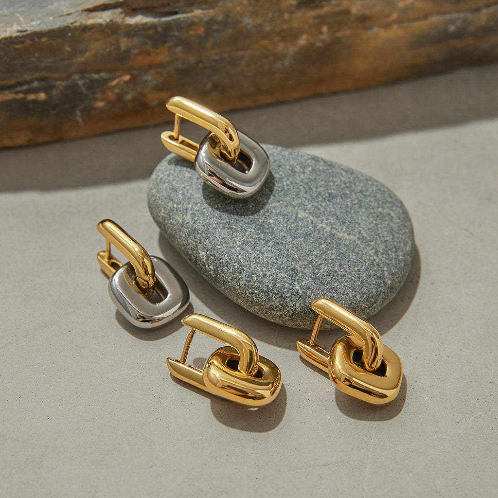 Color Block Earrings Stainless Steel Earrings Ear Jewelry Accessories earrings