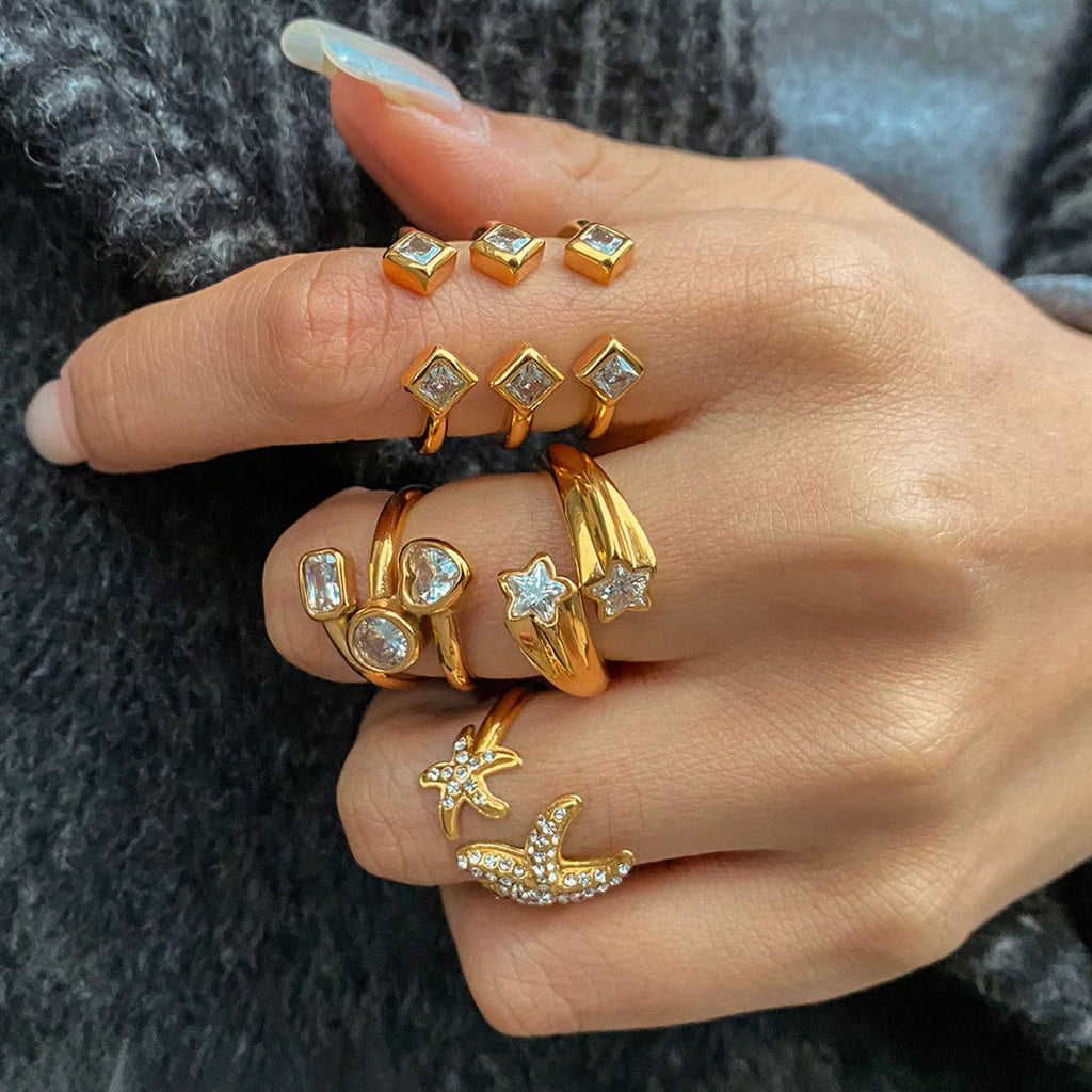 Ring Women Design Jewelry Non-Fading Accessories Stainless Steel Rings