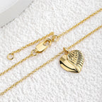 N0102 Jewelry Female Foreign Trade fashion Love Necklace Feather Heart Pendant Necklace