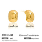 2H Geometry c Stainless Steel Earrings for Women