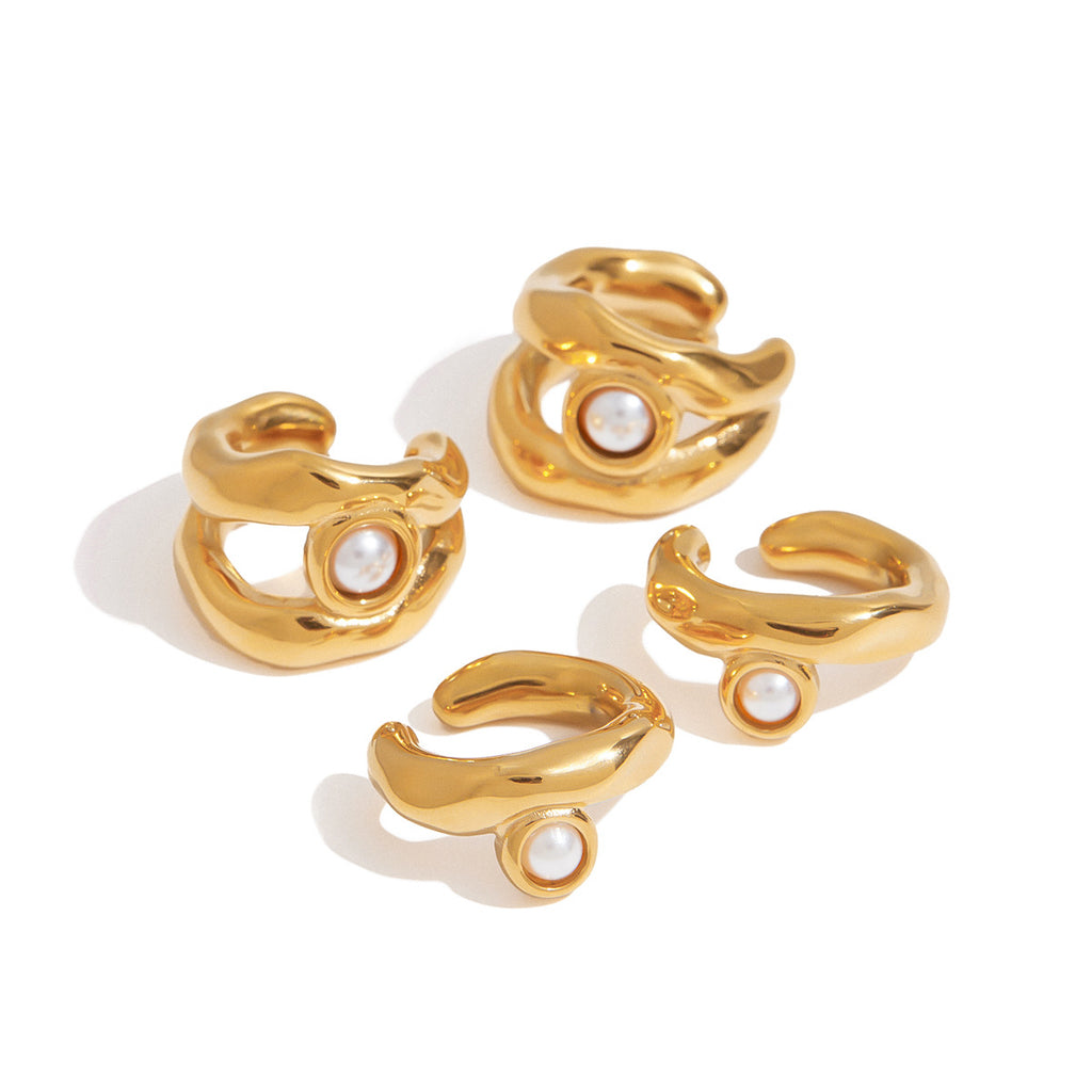 Pearl Ear Clip Stainless Steel Earrings Ear Jewelry Design Accessories