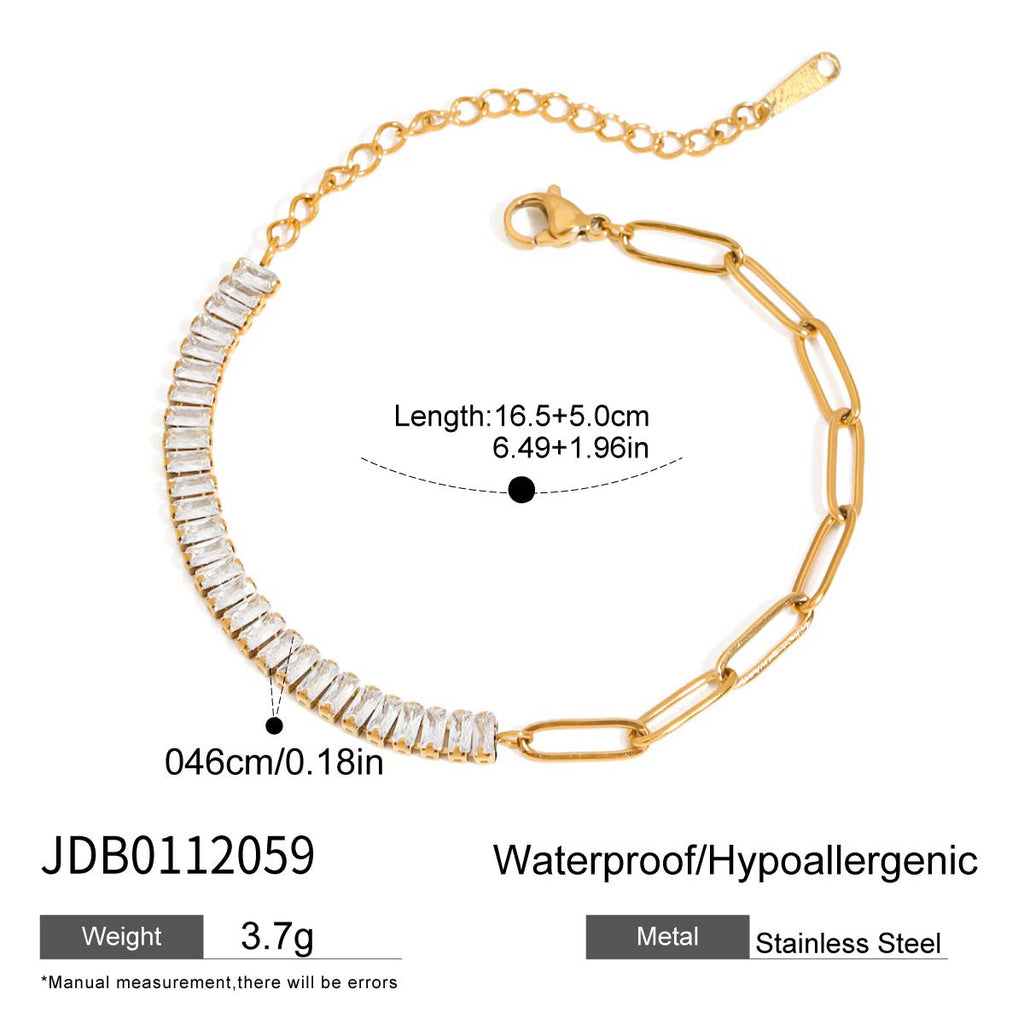 Jewelry Stainless Steel Stackable Bracelet Non-Fading Jewelry Tennis Chain