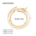 Gold-Plated Layered Bangle Stainless Steel Bracelet — detail view — jewelry finish and design detail