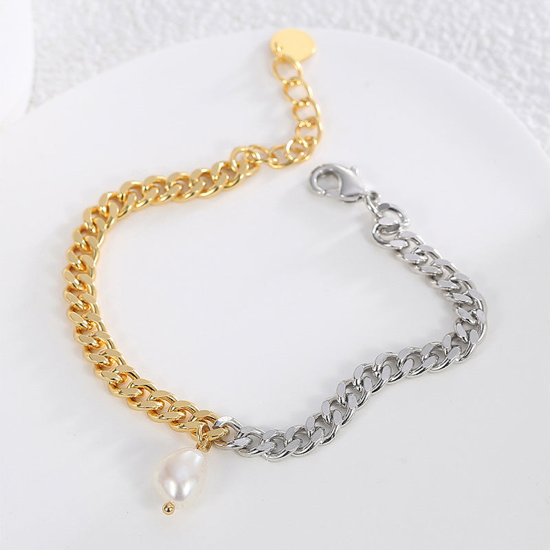 B0135 Fashion gold White gold Shell Pearl Bracelet for Women Simple Style