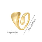 CYR0589 Vintage Open gold Ring for Middle Finger Fashion