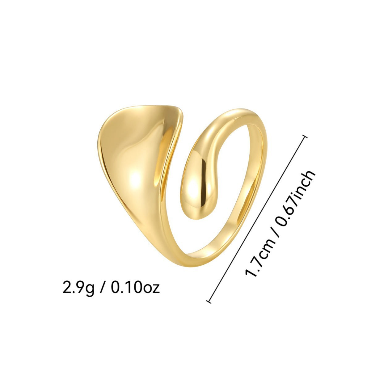 CYR0589 Vintage Open gold Ring for Middle Finger Fashion