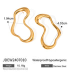 Stainless Steel Exaggerated Earrings Metal Stud Earrings Jewelry Non-Fading Hoop Earrings