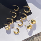 2H Geometry c Stainless Steel Earrings for Women