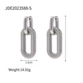 18K Gold-Plated Stainless Steel Earrings with Sculptural Detail — alternate product view — jewelry finish and design detail