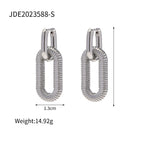 New Exaggerated Style18K Gold-plated Stainless Steel Chain Earrings Jewelry Trendy Fashion Ear Accessories