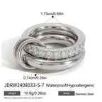 Stackable Pearl Rings Non-Fading Jewelry Stainless Steel