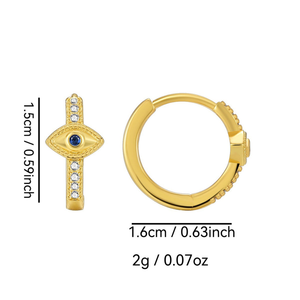 E0606 Fashion Design New Earrings for Women Devil's Eye Zirconia Earrings