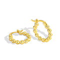 Gold-Plated Brass Minimalist Stud Earrings with a stud design profile