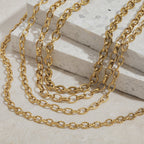 2H Non-fading Necklace for Women with Plating18K Gold Stainless Steel Jewelry Accessories