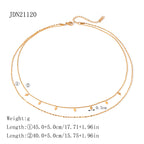 Double Layer Stacked Necklace Collarbone Chain Stainless Steel Jewelry Non-Fading