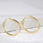 E0274 Source of Goods Minimalist Earrings Silver Needle Solid Round Coil Style Trendy Fashion Earrings