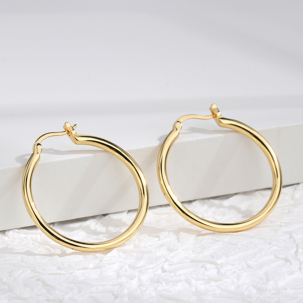 E0274 Source of Goods Minimalist Earrings Silver Needle Solid Round Coil Style Trendy Fashion Earrings