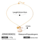 Shell Pearl Necklace Ocean Jewelry Accessories Stainless Steel Jewelry