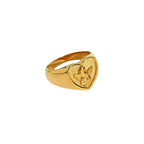 Exquisite Round Angel Ring Waterproof Jewelry18k Gold Plated Stainless Steel Cupid Women's Model