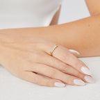 R0209 Gold-plated Copper Ring Stackable Row Drills Hot-selling Accessories