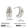 Gold-Plated Stainless Steel Earrings — Clean-Lined Style — material detail — jewelry finish and design detail