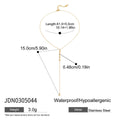Cubic Zirconia Gold-Tone Stainless Steel Lariat Necklace with gold-tone stainless steel construction