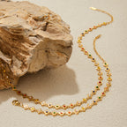 2H Colorful Oil Drop Flower Necklace Bracelet Stainless Steel Jewelry