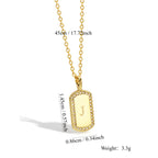N0046 Gold-plated26Letter Square Necklace for Women, Simple Design English Choker Jewelry