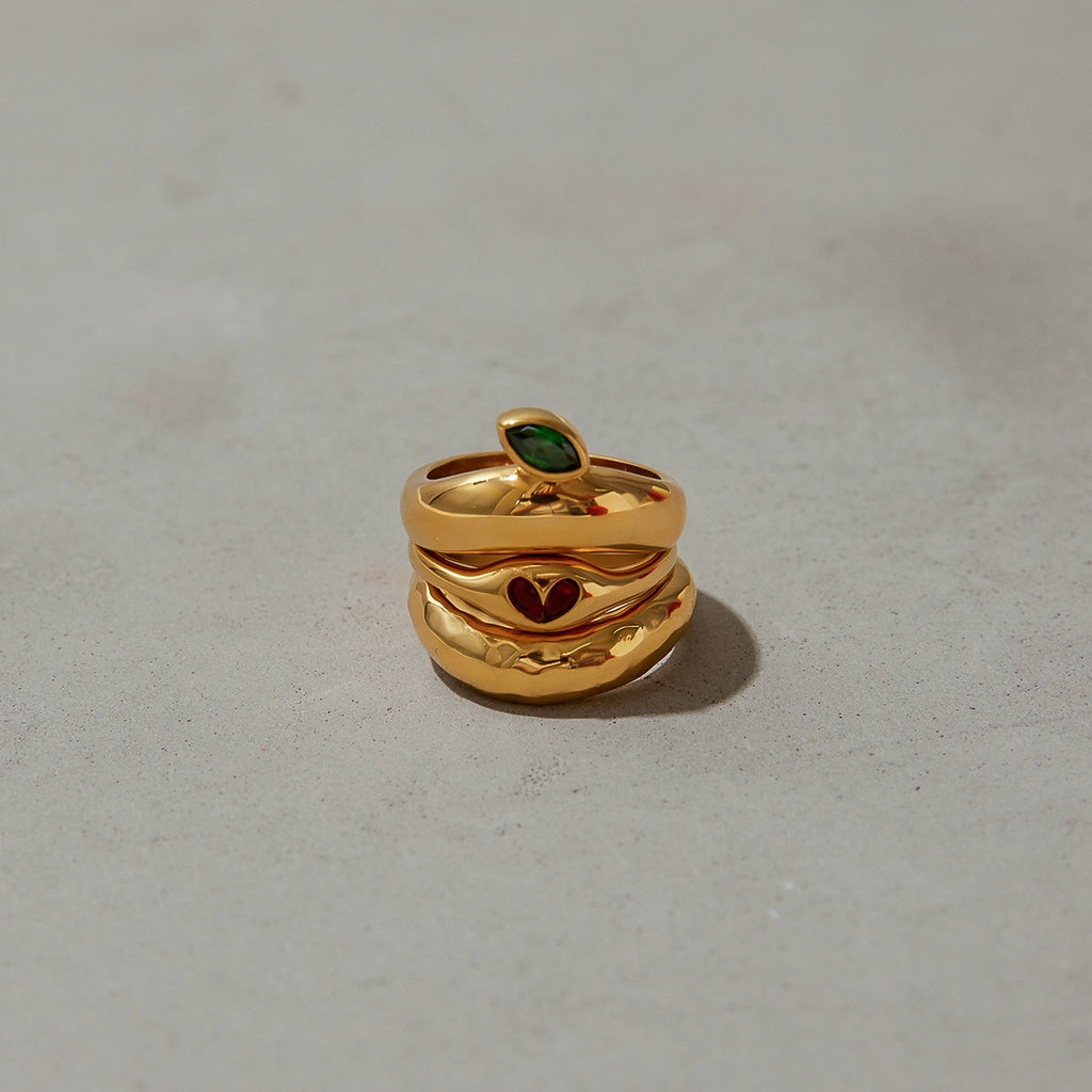 Original Design Zircon Ring Non-Fading Jewelry Stainless Steel Rings