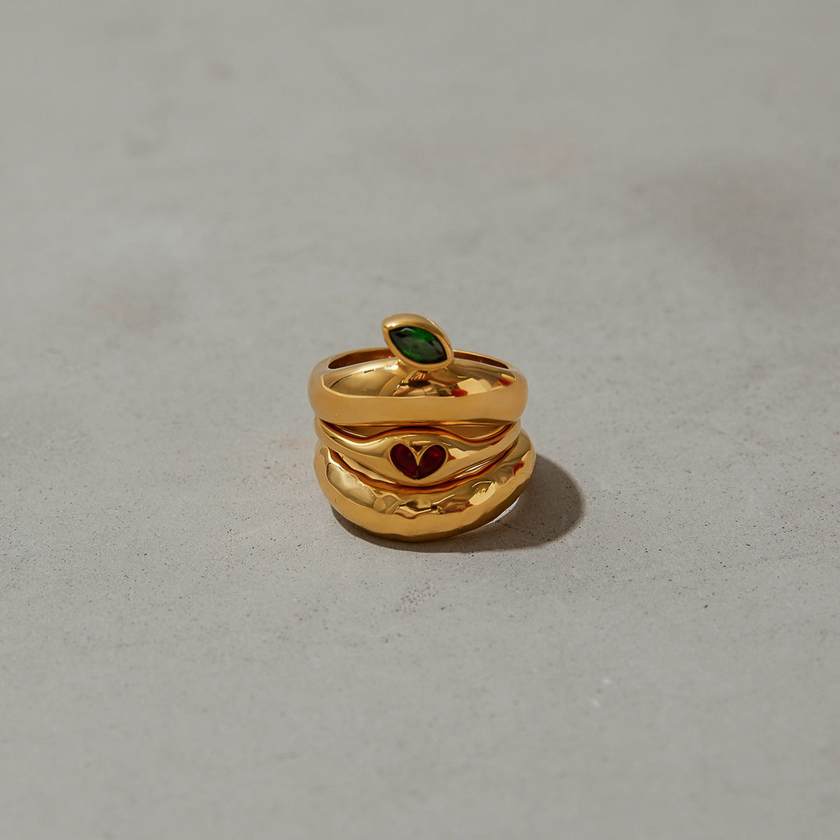 Original Design Zircon Ring Non-Fading Jewelry Stainless Steel Rings