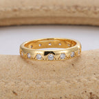 R0268 Elegant Triangular Micro Pave Zircon Simple Ring for Women Brass Gold Plated